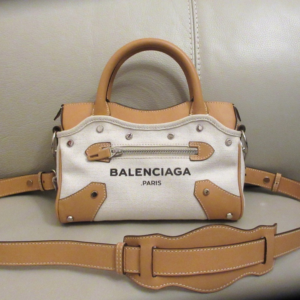 Balenciaga canvas mini city bag